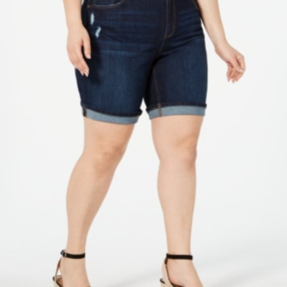 NWT Style & Co. Plus Mid Rise Bermuda Denim Shorts - Picture 3 of 3